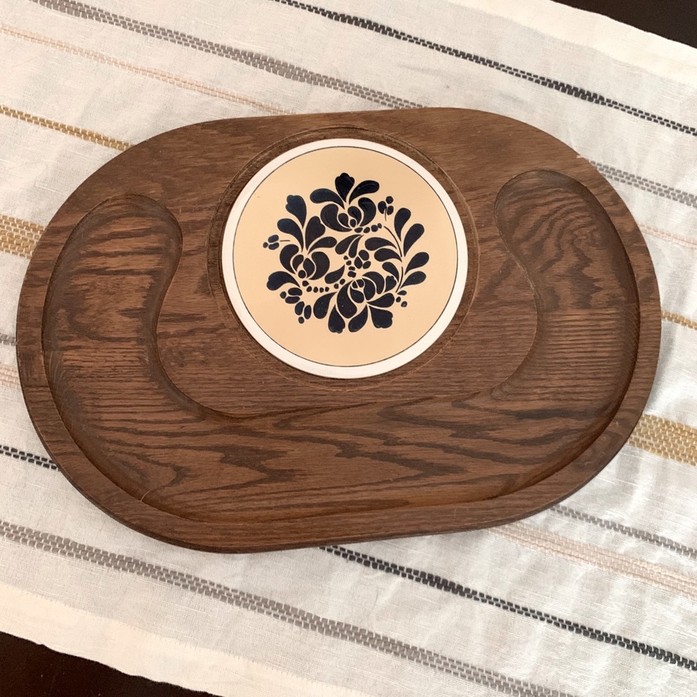 Mid-Century Modern Wooden Tray